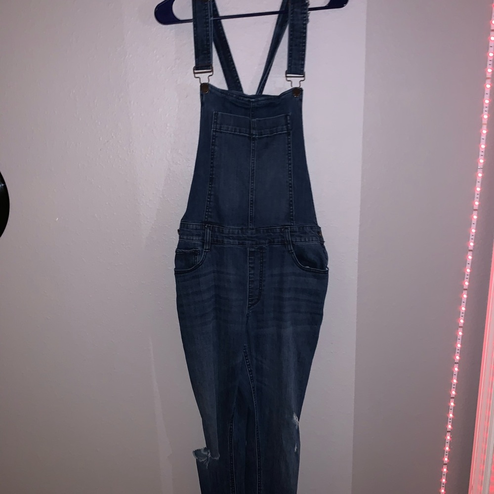 Skinny jean overalls